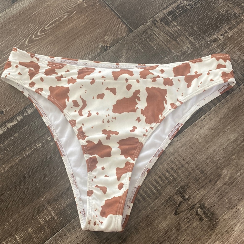 Cow print bikini bottoms